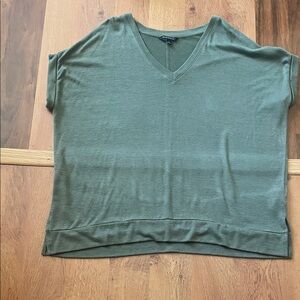 Banana Republic Sage Green V-Neck Tee